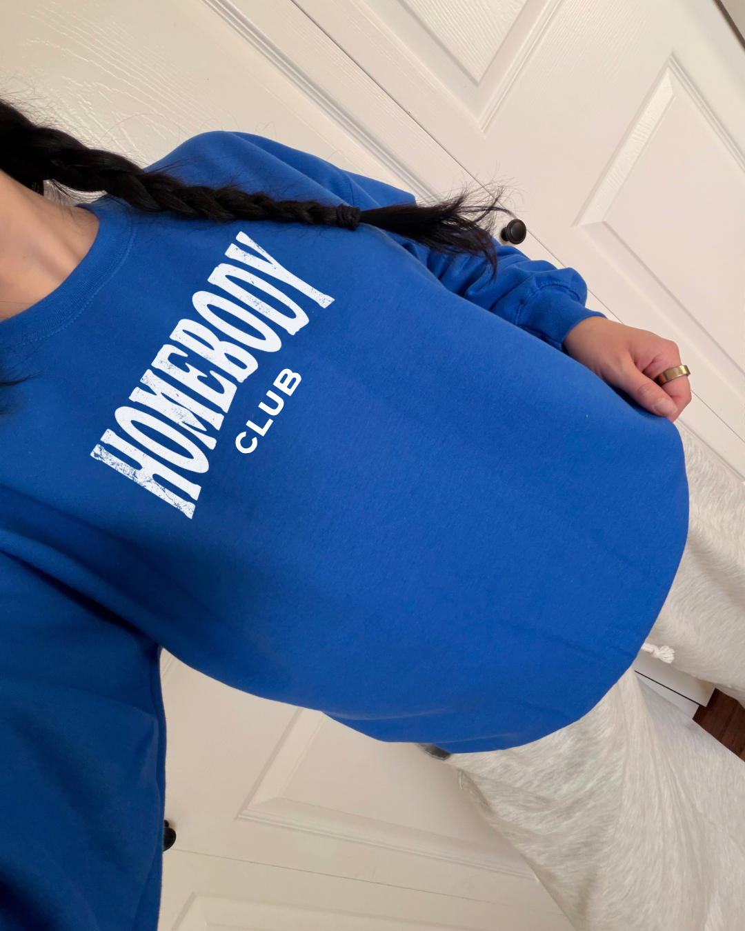 Homebody Club Sweatshirt - Blue / White