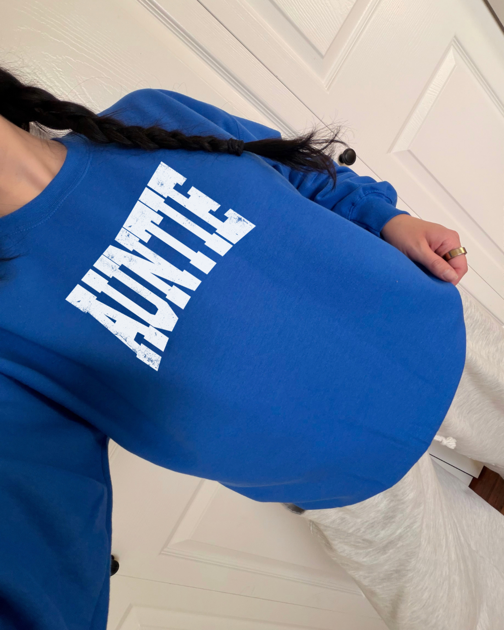Auntie Sweatshirt - Blue / White