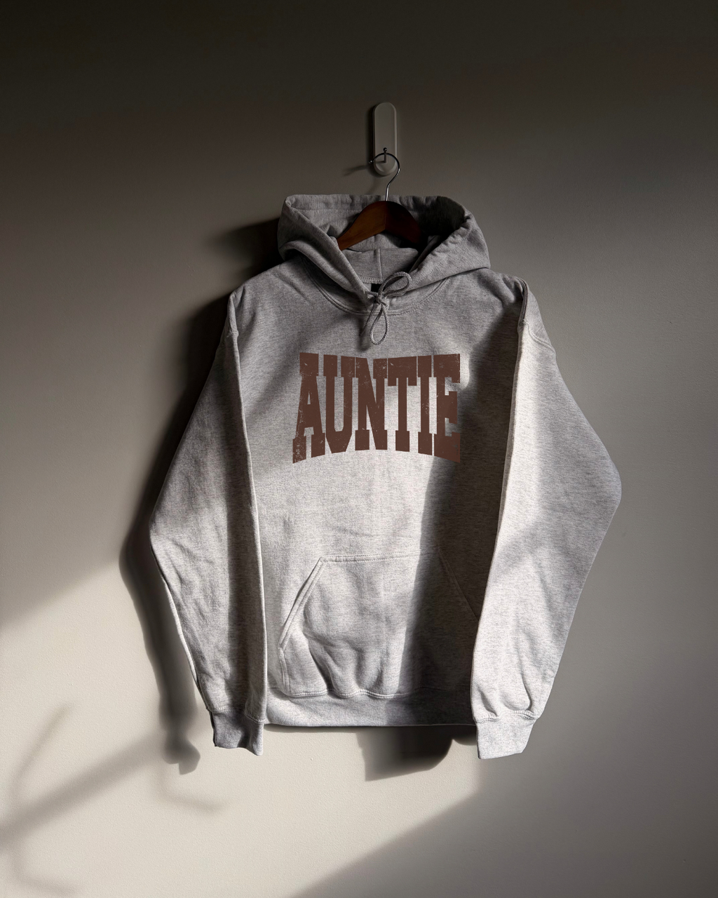 Auntie Sweatshirt - Ash / Brown