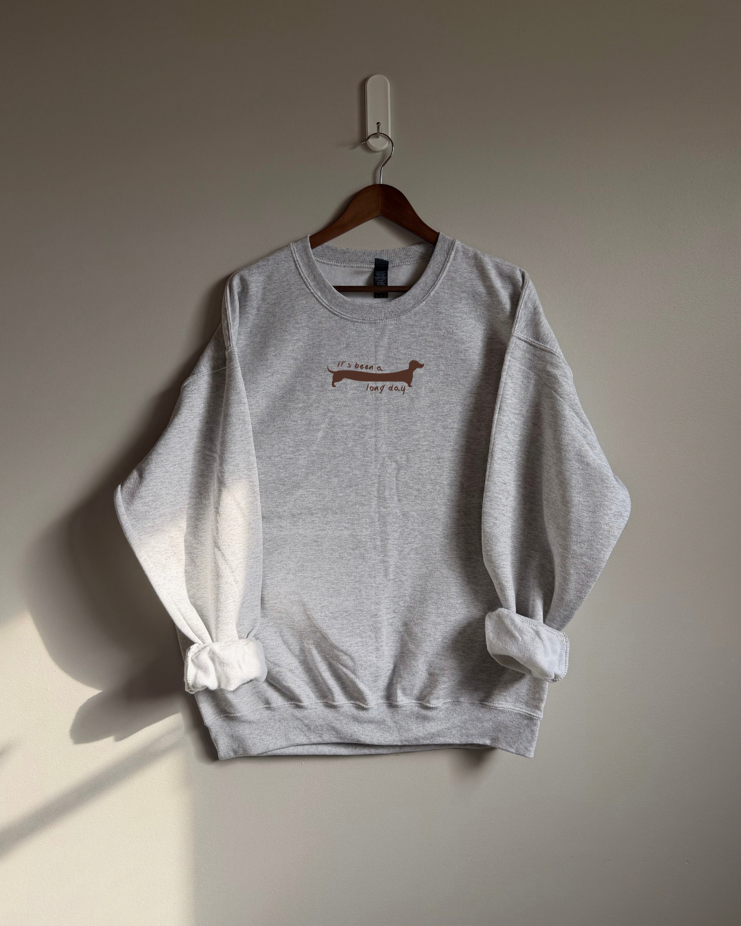 It's Been A Long Day Sweatshirt - Ash / Brown