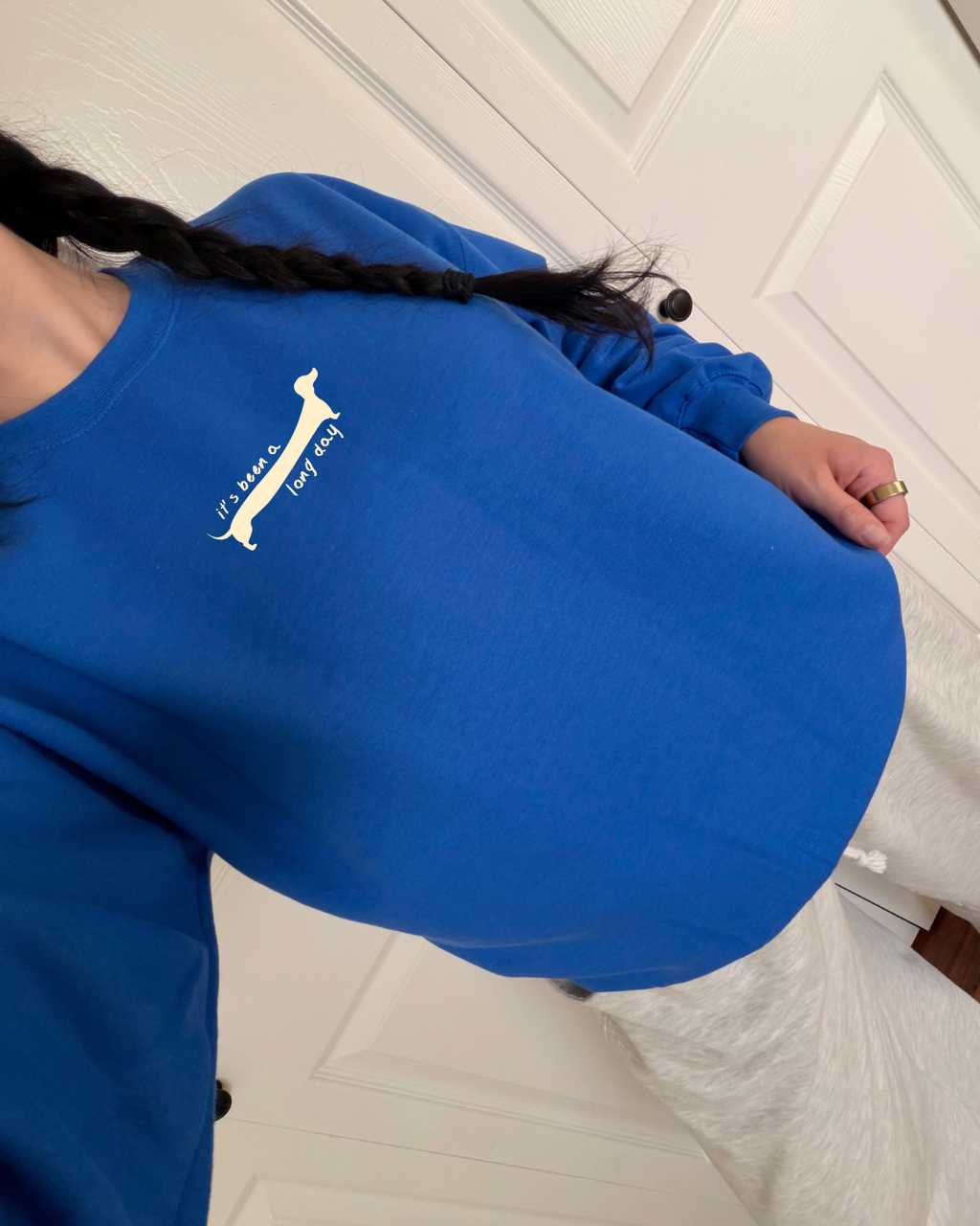 It's Been A Long Day Sweatshirt - Blue / Yellow