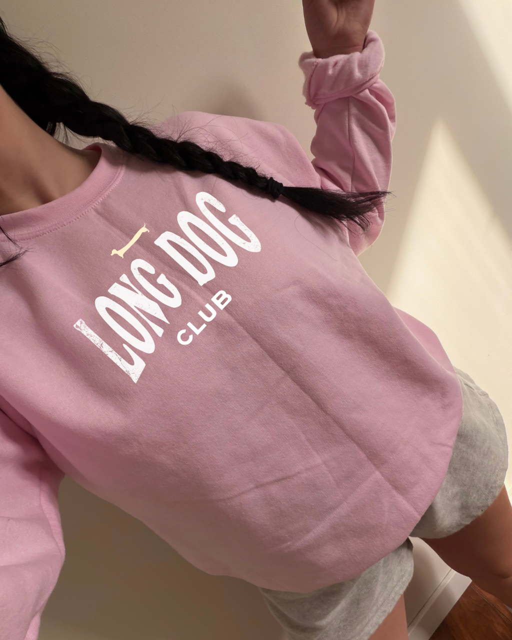 Long Dog Club Sweatshirt - Pink