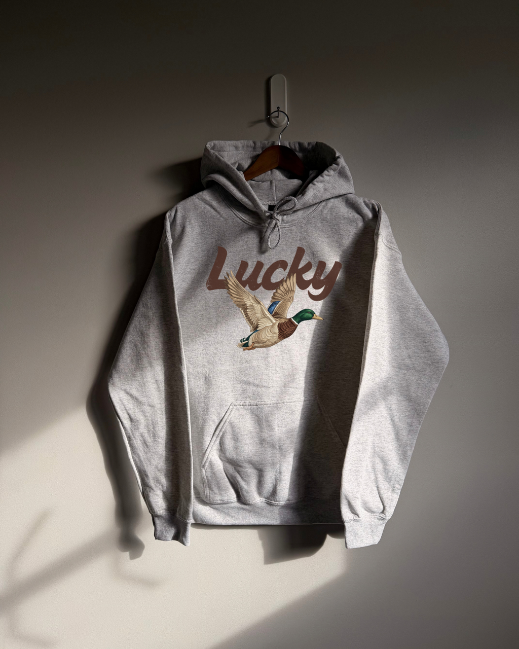 Lucky Duck Sweatshirt - Ash / Brown
