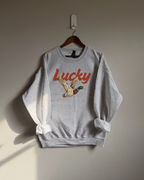 Lucky Duck Sweatshirt - Ash / Red