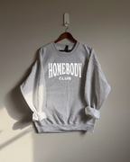 Homebody Club Sweatshirt - Ash / White