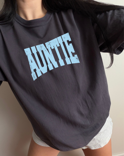 Auntie Tee - Graphite / Blue