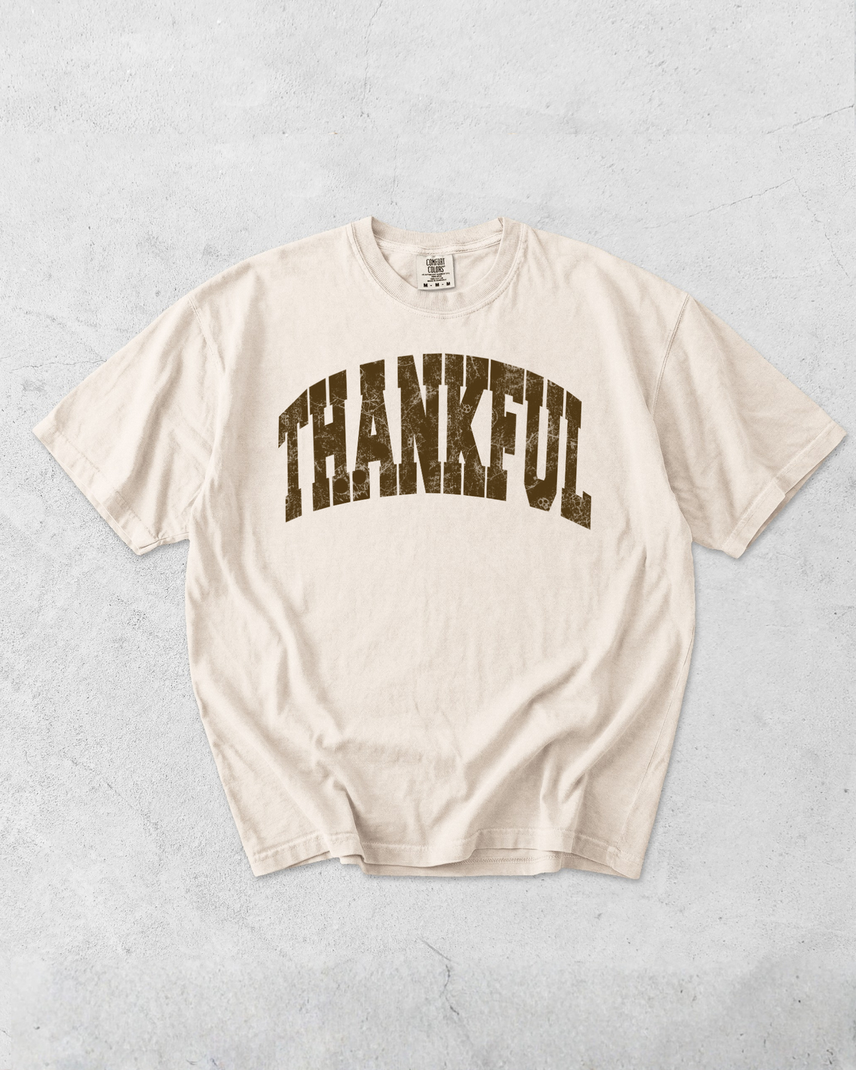Thankful Tee - Ivory / Brown