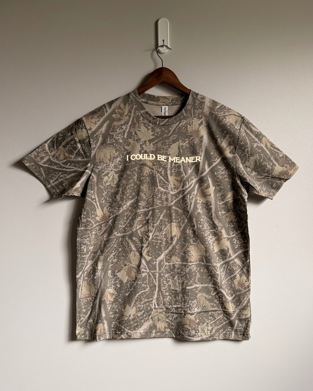 I Could Be Meaner Tee - Deadwood Camo