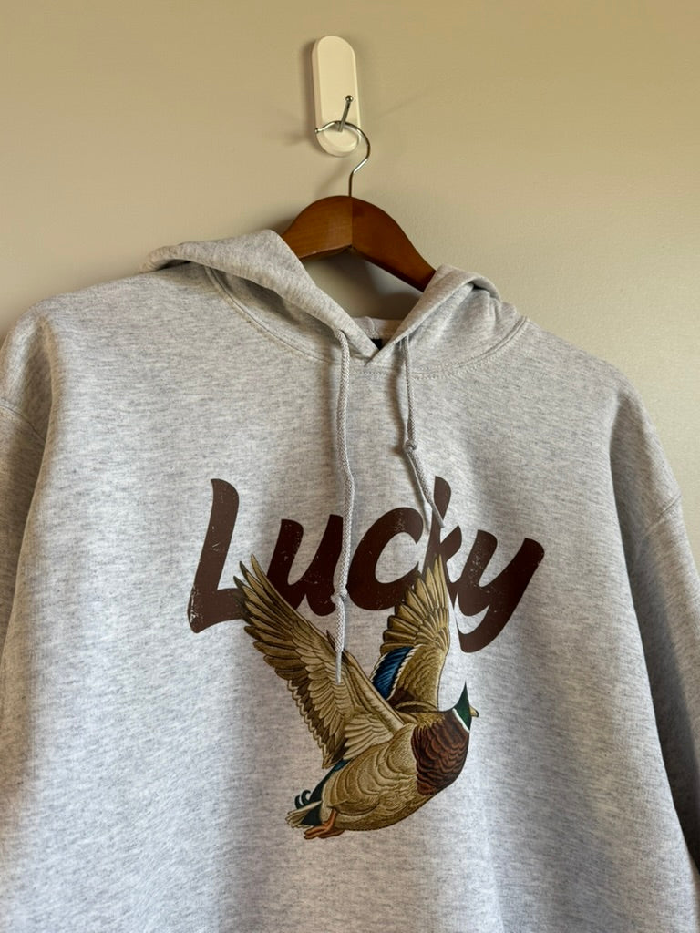 Lucky Duck Sweatshirt - Ash / Brown
