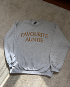 Favourite Auntie Sweatshirt - Ash / Brown