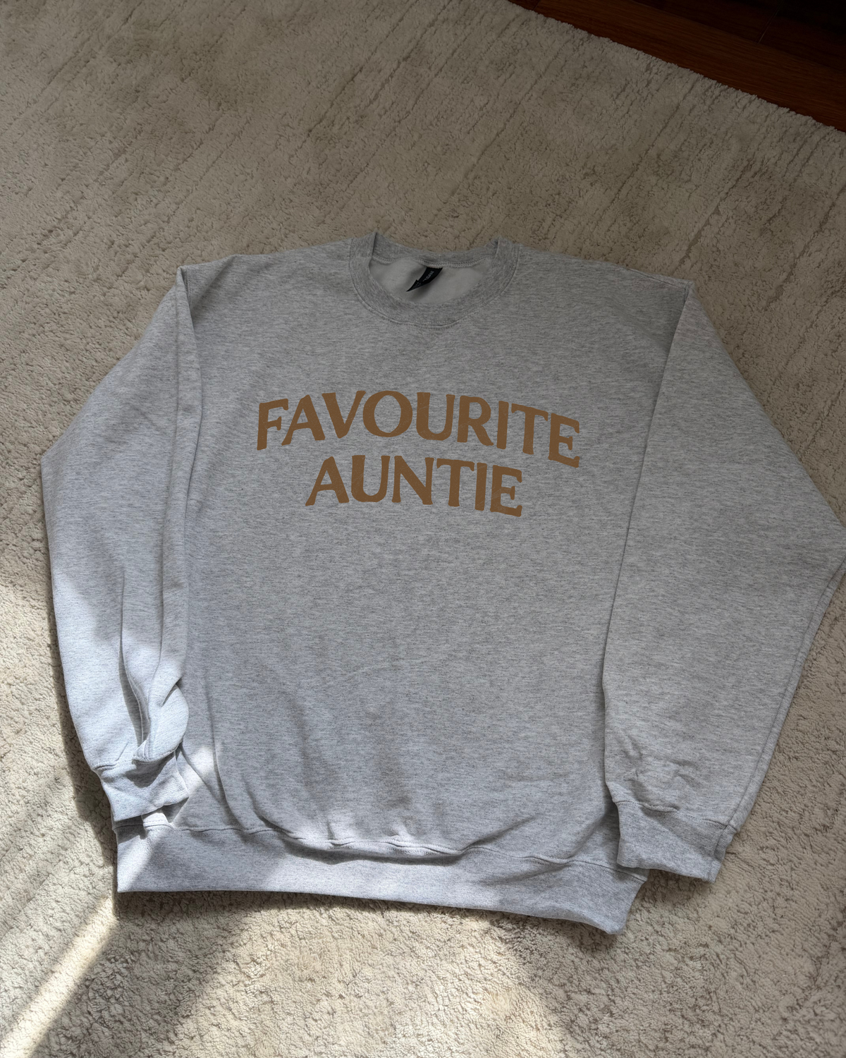 Favourite Auntie Sweatshirt - Ash / Brown