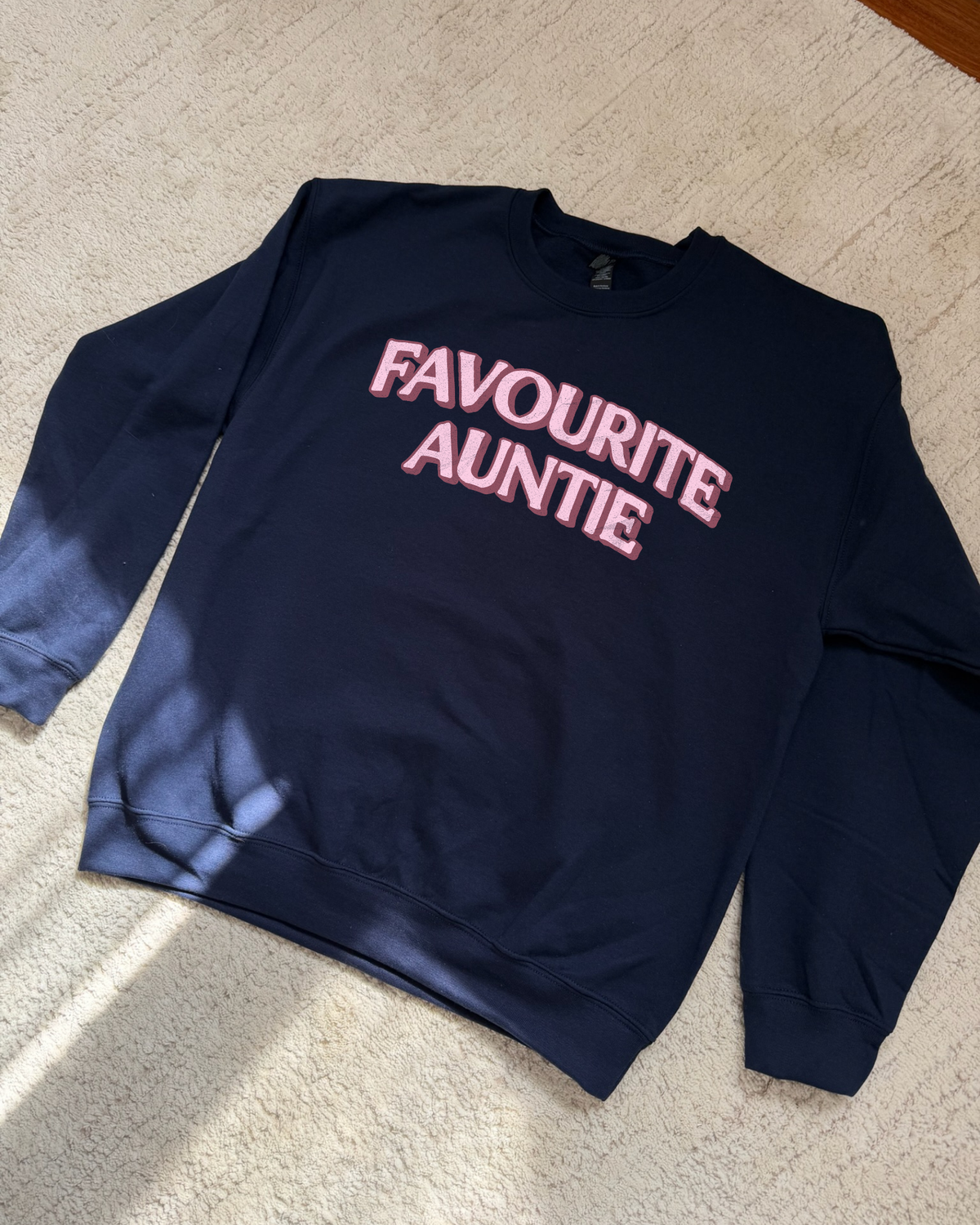 Favourite Auntie Sweatshirt - Navy / Pink