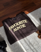 Favourite Auntie Sweatshirt - Brown / Yellow