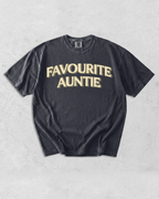 Favourite Auntie Tee - Graphite / Yellow
