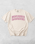 Favourite Daughter Tee - Ivory / Pink