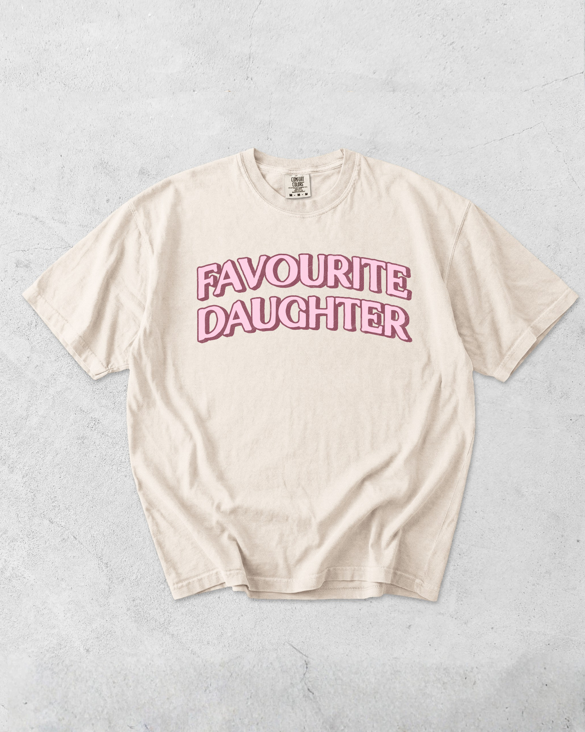 Favourite Daughter Tee - Ivory / Pink