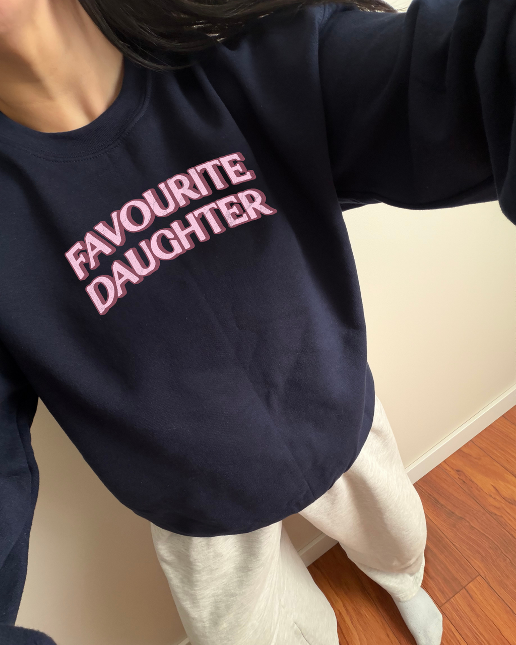 Favourite Daughter Sweatshirt - Navy / Pink