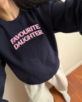 Favourite Daughter Sweatshirt - Navy / Pink