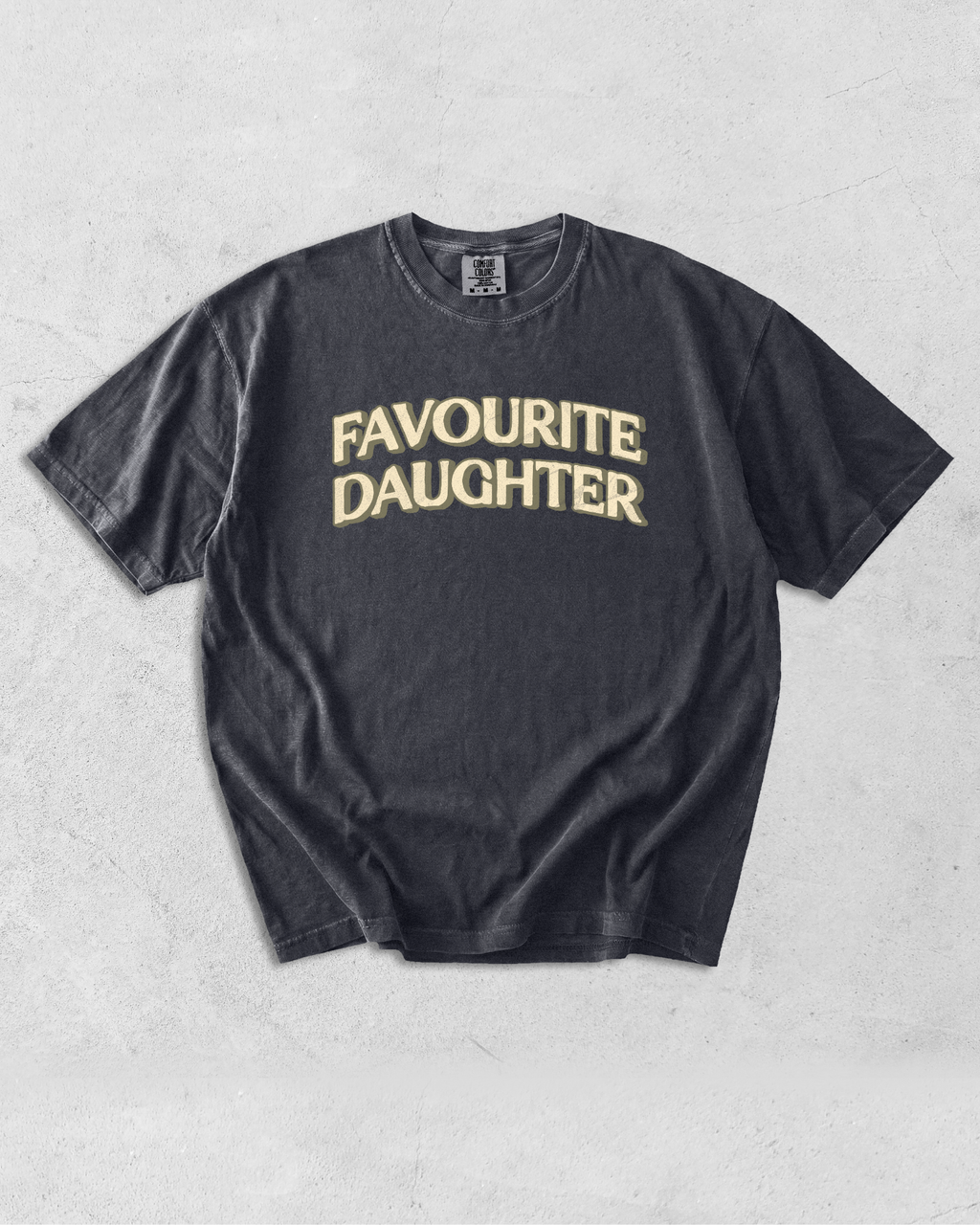 Favourite Daughter Tee - Graphite / Yellow