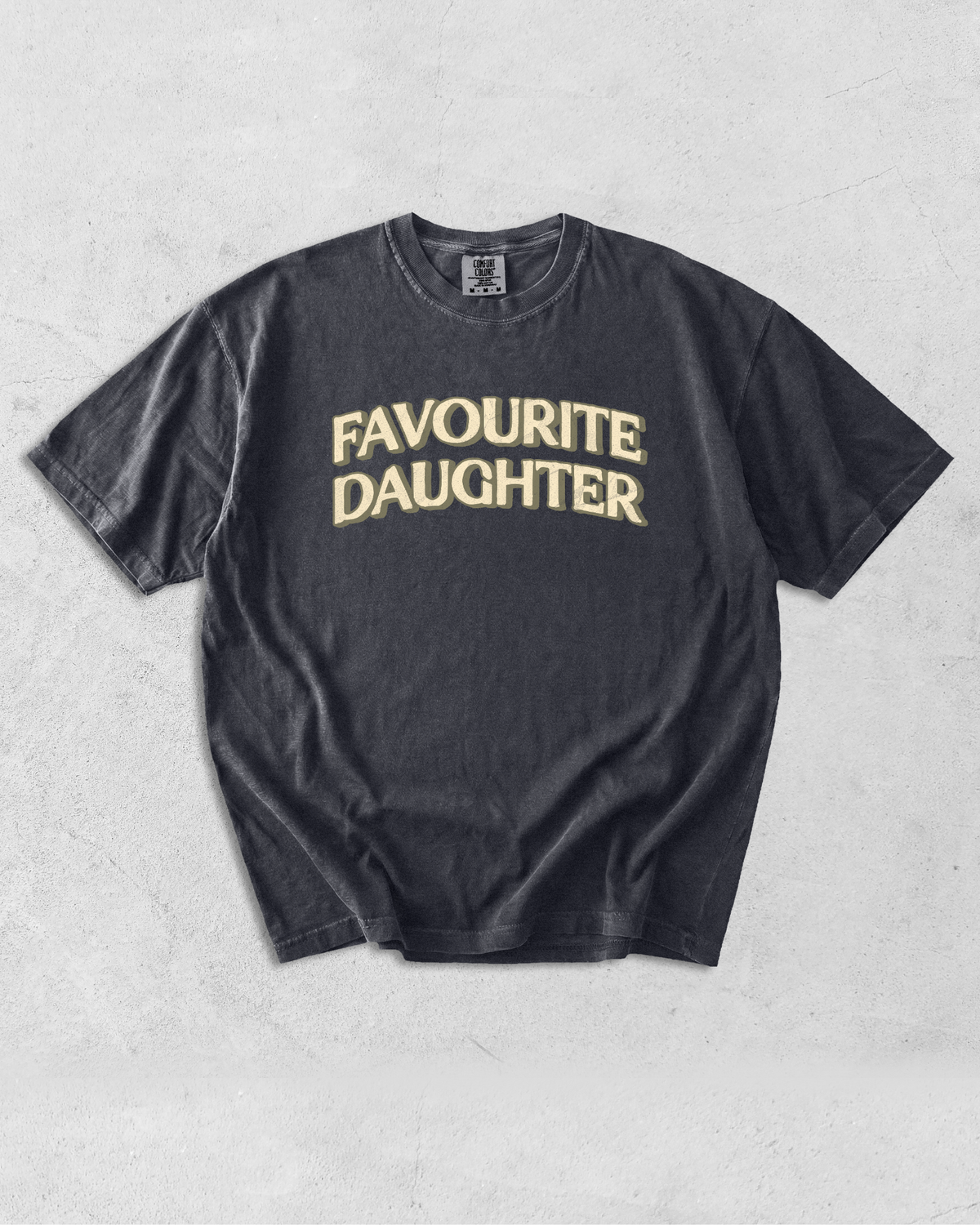 Favourite Daughter Tee - Graphite / Yellow