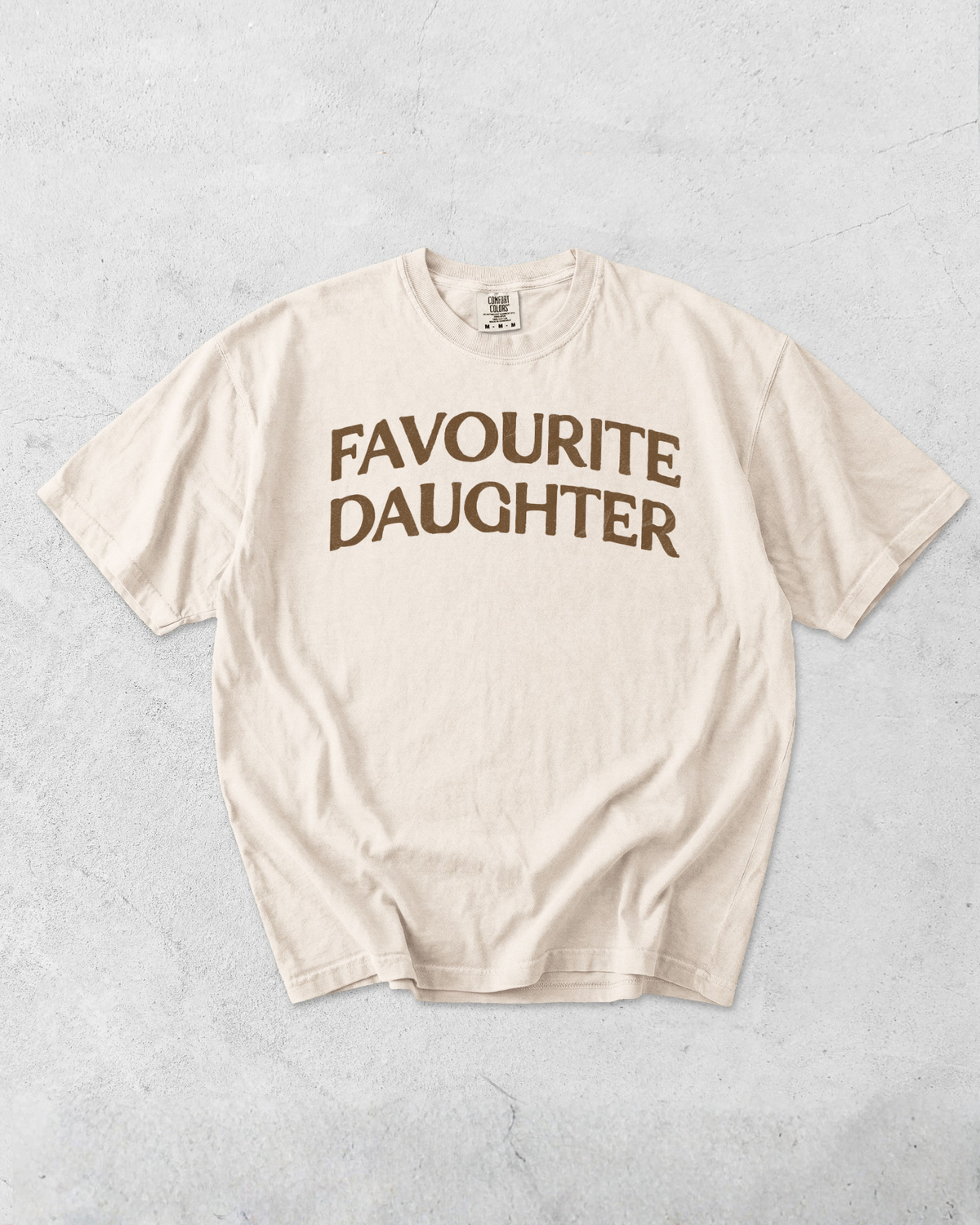 Favourite Daughter Tee - Ivory / Brown