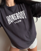 Homebody Club Tee - Graphite / White