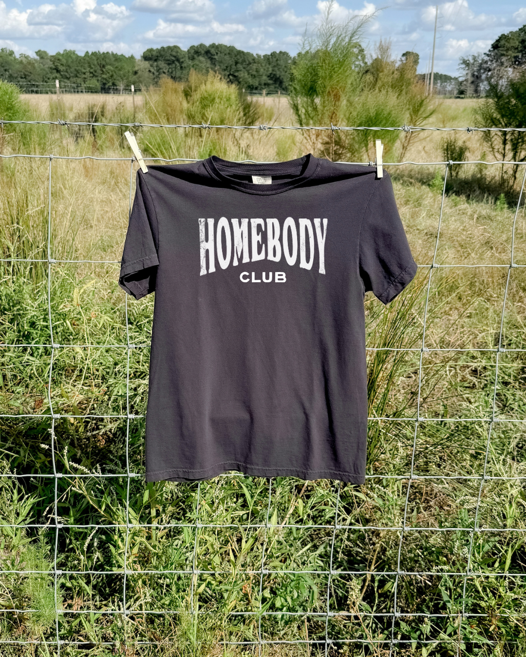 Homebody Club Tee - Graphite / White