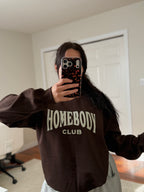Homebody Club Sweatshirt - Brown / Yellow