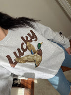 Lucky Duck Sweatshirt - Ash / Brown