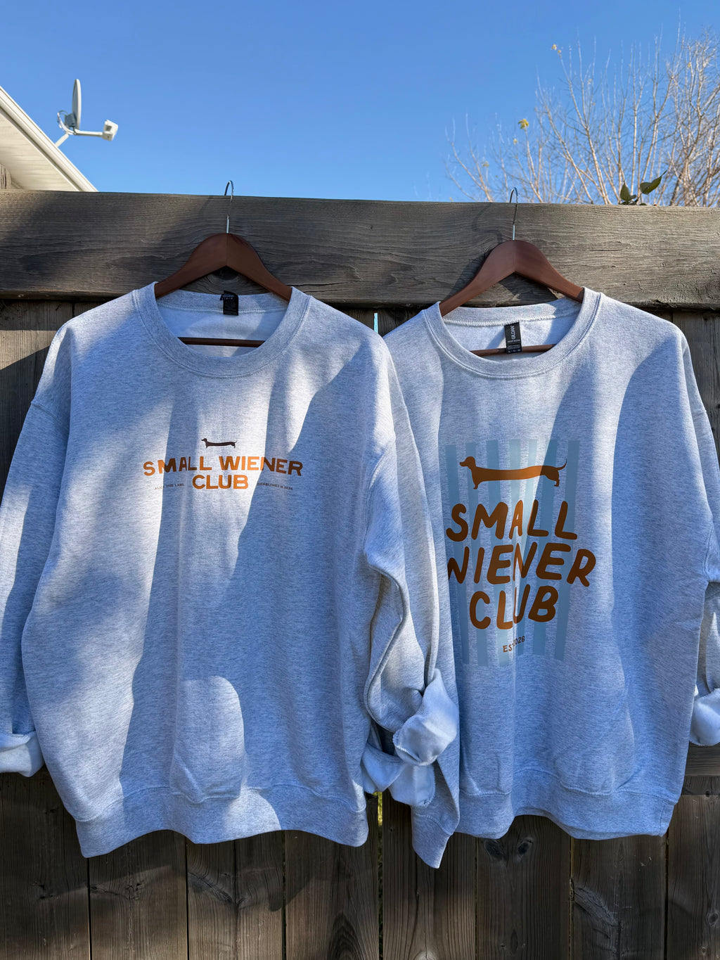 Small Wiener Club Sweatshirt - Ash / Blue