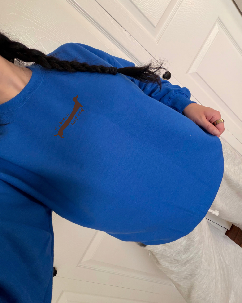 It's Been A Long Day Sweatshirt - Blue / Brown