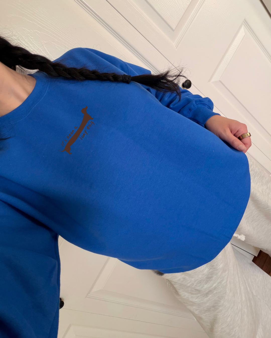 It's Been A Long Day Sweatshirt - Blue / Brown
