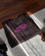 Talk Back Sweatshirt - Brown / Pink
