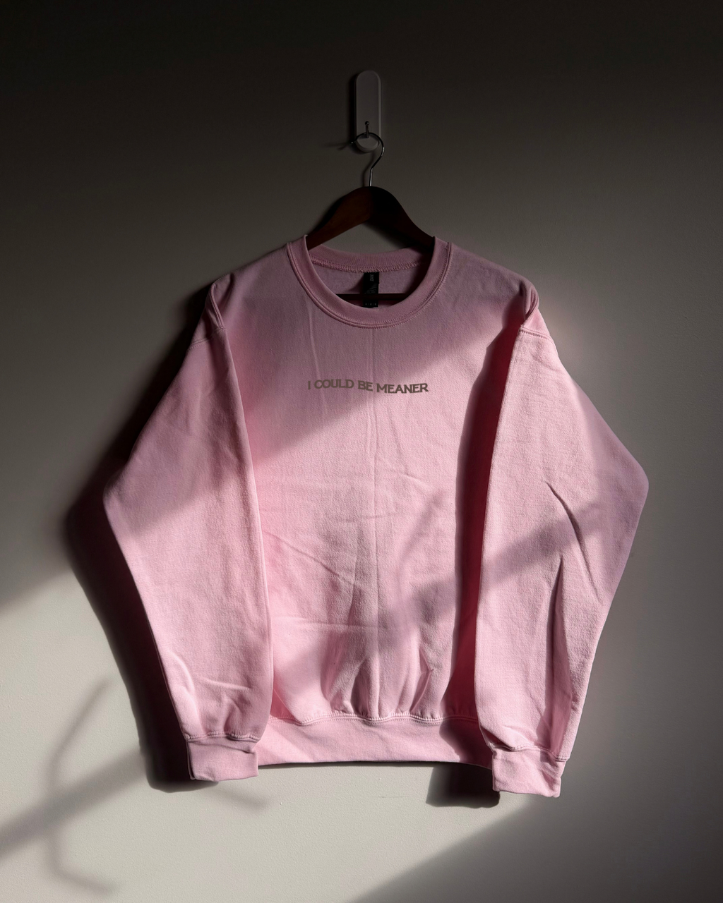 I Could Be Meaner Sweatshirt - Pink / Brown