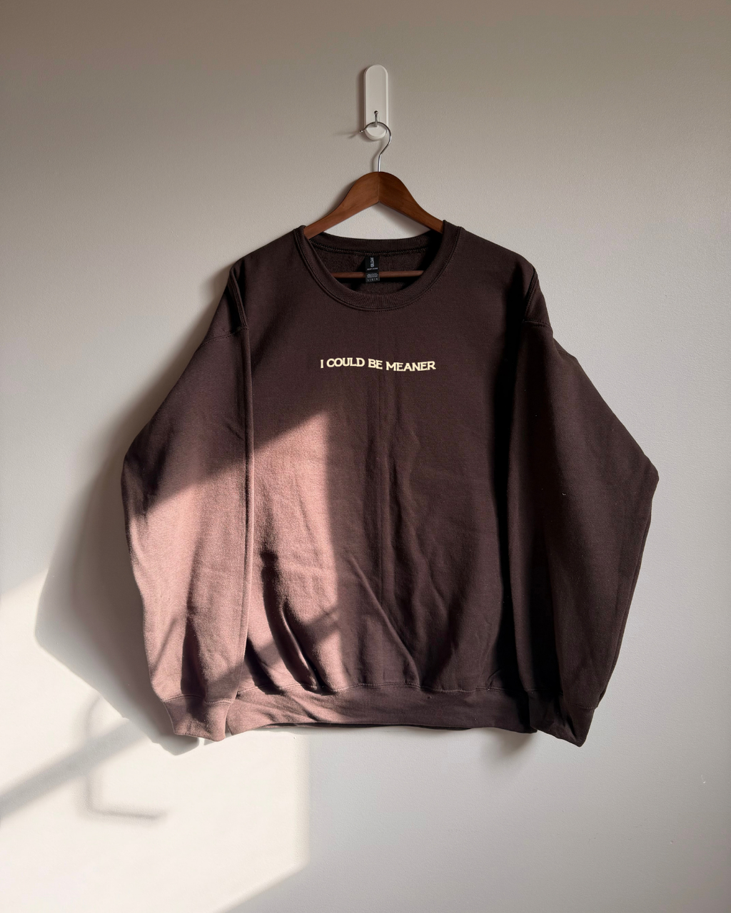 I Could Be Meaner Sweatshirt - Brown / Yellow