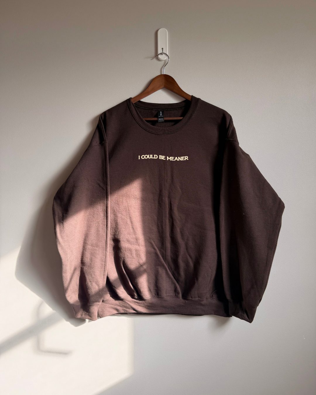 I Could Be Meaner Sweatshirt - Brown / Yellow