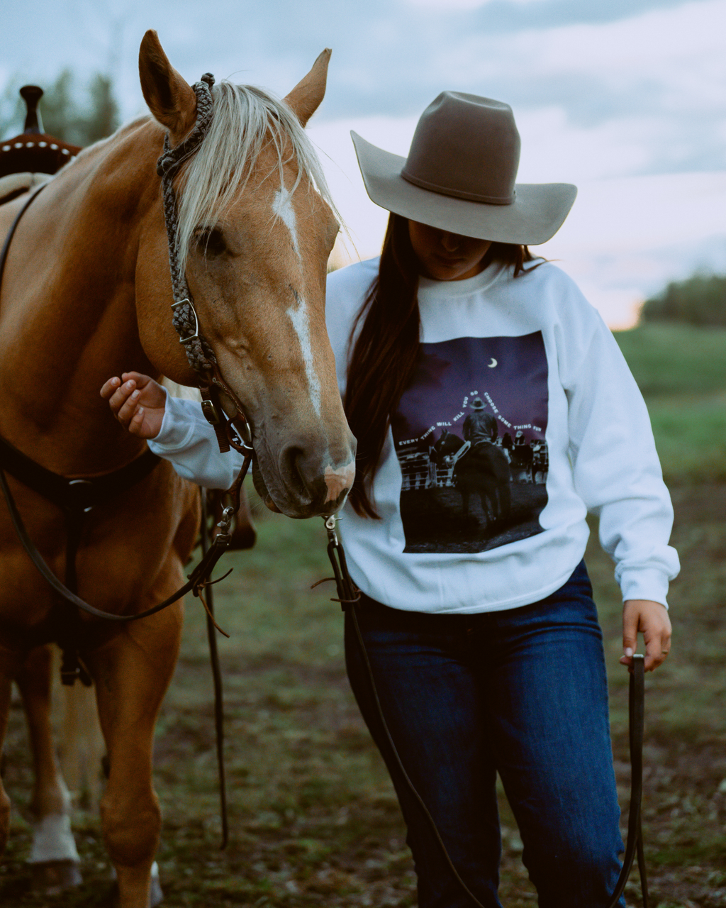 Midnight Rodeo Sweatshirt - White