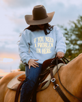 If You Need A Problem I'm Here Sweatshirt - Ash / Yellow