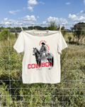 Shoulda Been A Cowboy Tee - Ivory / Red