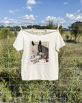 Wish Me Luck Tee - Ivory / Brown