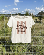 Small Wiener Club Tee - Ivory / Brown