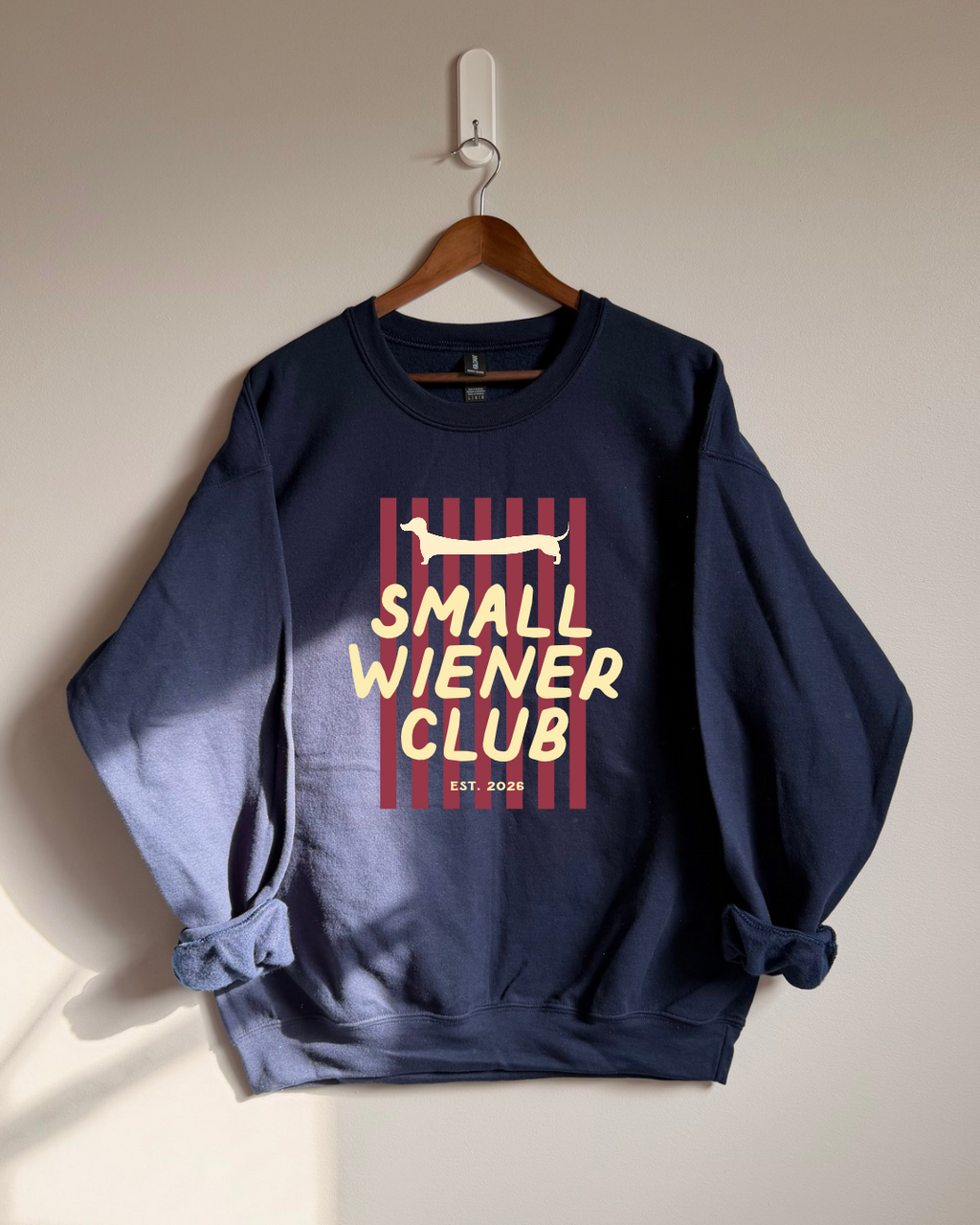 Small Wiener Club Sweatshirt - Navy / Yellow