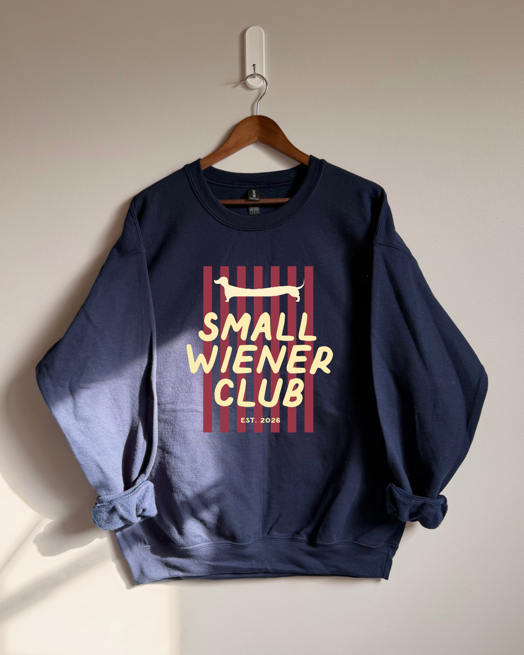Small Wiener Club Sweatshirt - Navy / Yellow