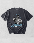 Shoulda Been A Cowboy Tee - Graphite / Blue