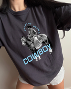 Shoulda Been A Cowboy Tee - Graphite / Blue