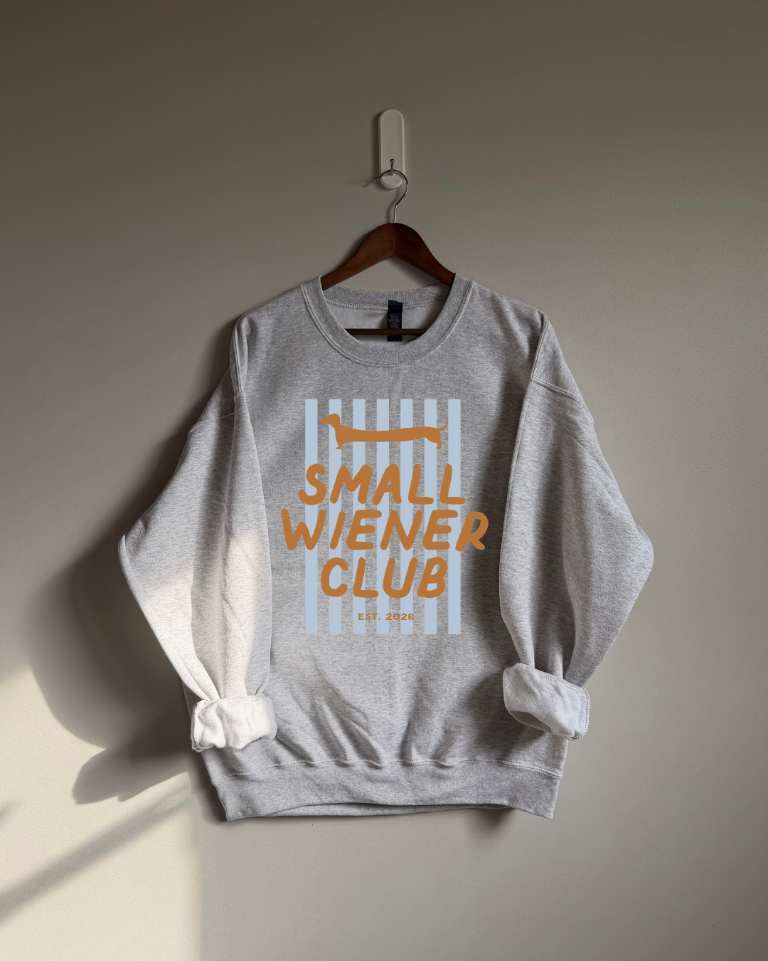 Small Wiener Club Sweatshirt - Ash / Blue