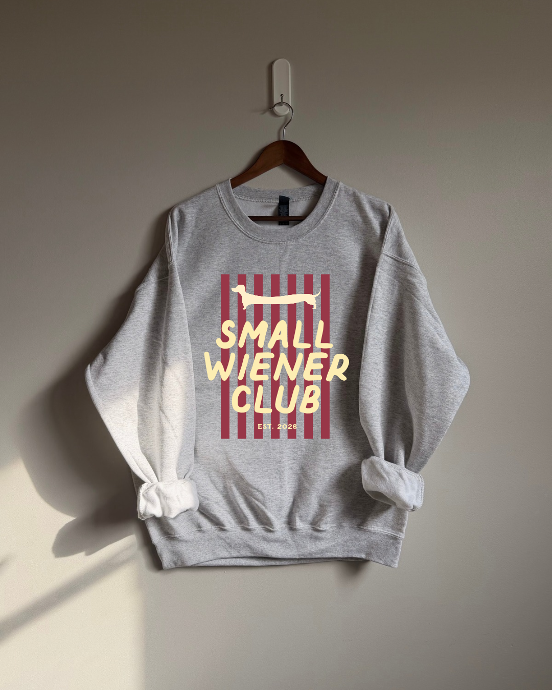 Small Wiener Club Sweatshirt - Ash / Yellow