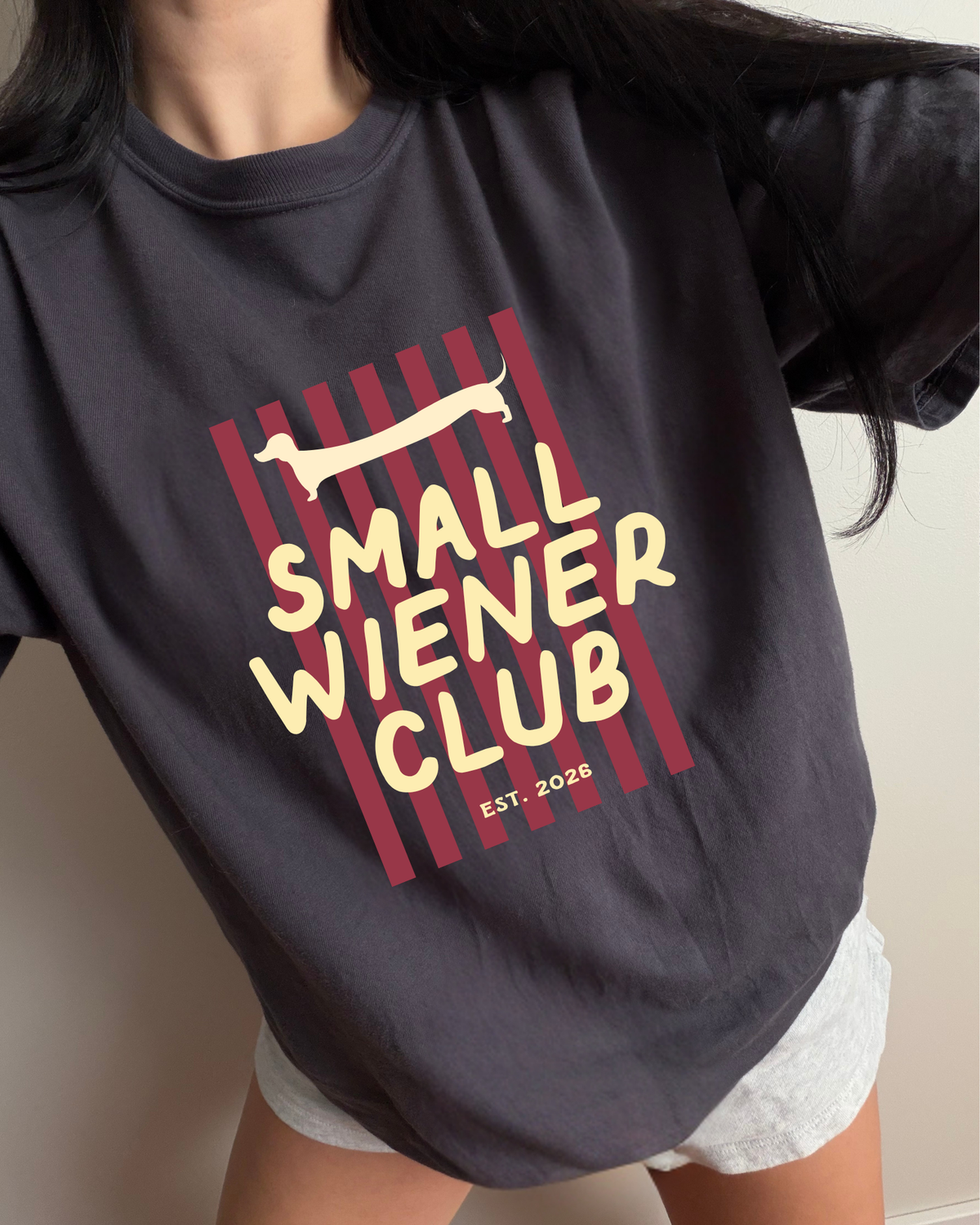 Small Wiener Club Tee - Graphite / Yellow
