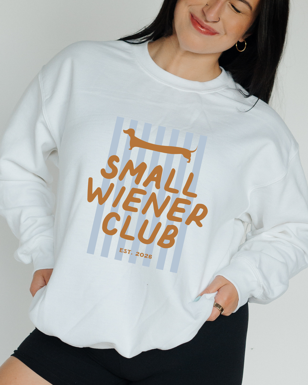 Small Wiener Club Sweatshirt - White / Blue