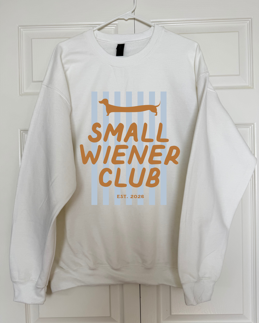 Small Wiener Club Sweatshirt - White / Blue